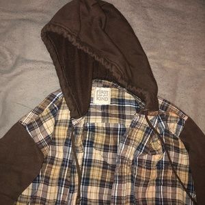 LF furst of a kind plaid and cotton jacket hoodie